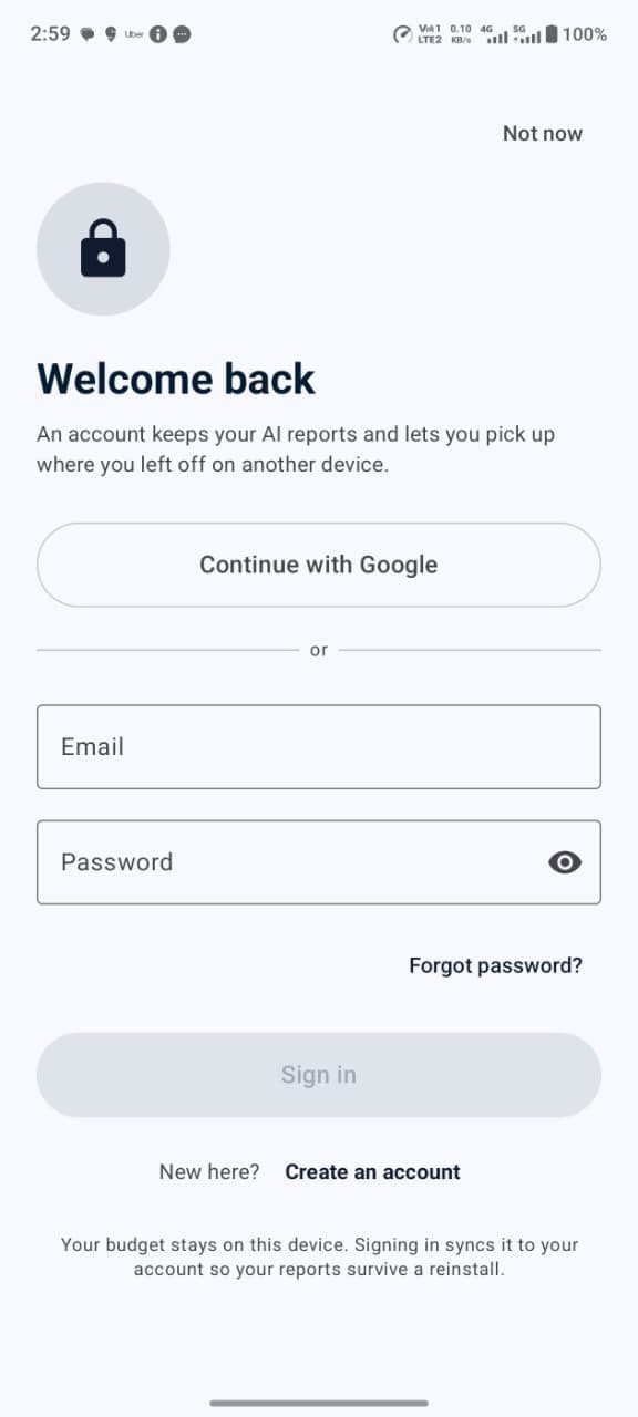 Sign in with Google